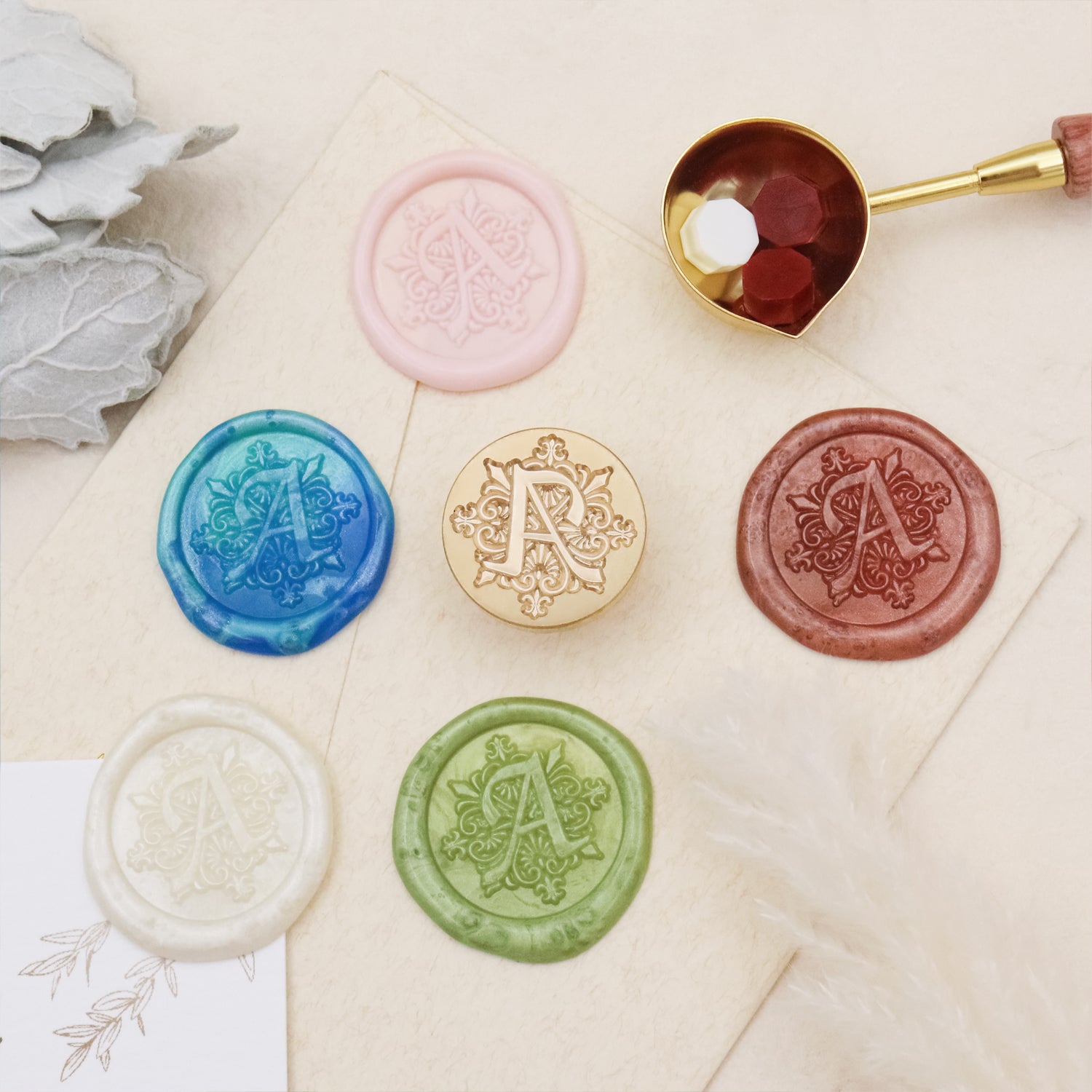 Carimbo de Sinete de Lacre com Alfabetos Iris Stamprints 2