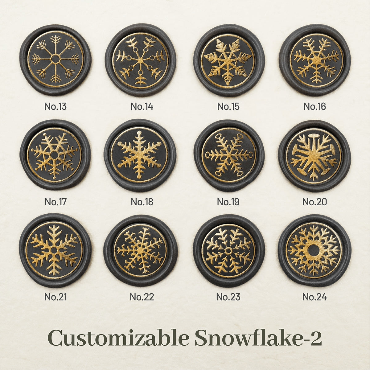 Stamprints Snowflake Wax Seal Stamp color 2