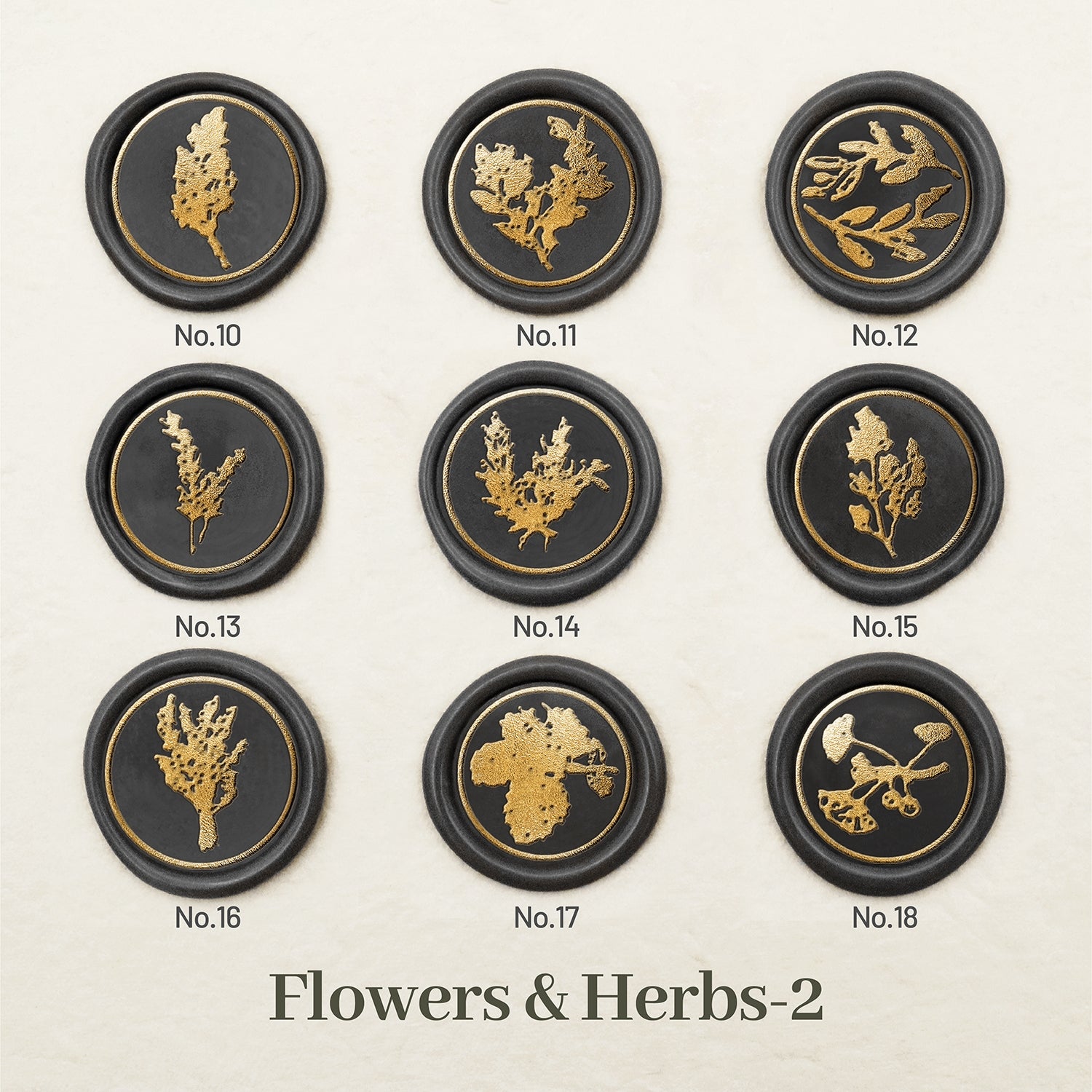 Stamprints Flores Ervas Carimbo de Sinete de Lacre design 2
