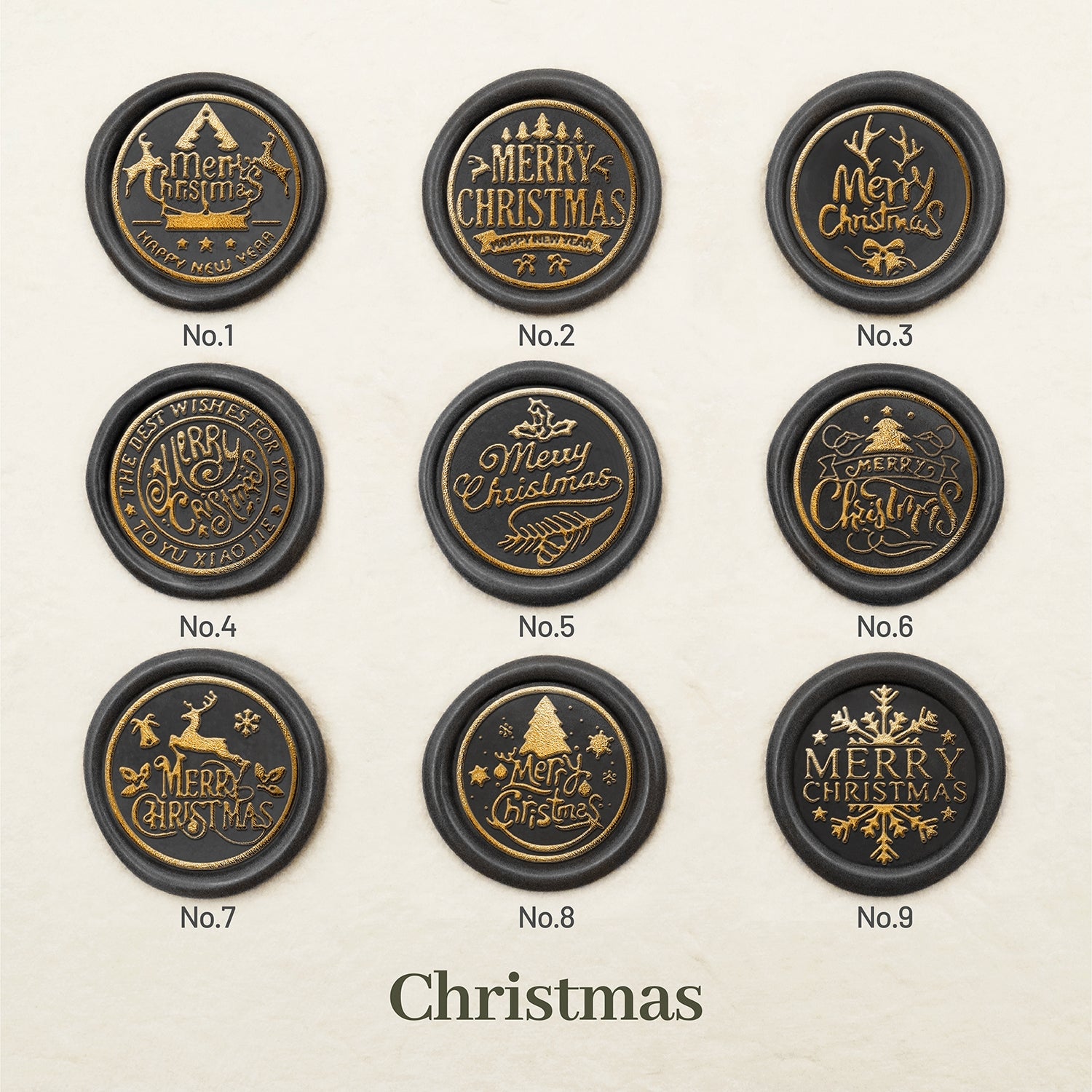 Carimbo de Sinete de Lacre Feliz Natal Stamprints 3