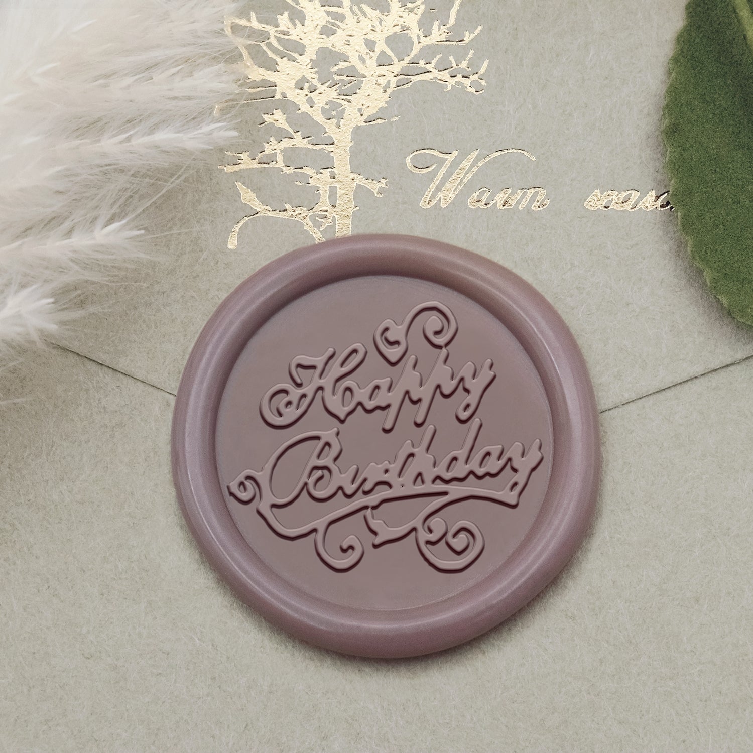 Carimbo de Sinete de Lacre de Cumprimentos Stamprints - Feliz Aniversário 1