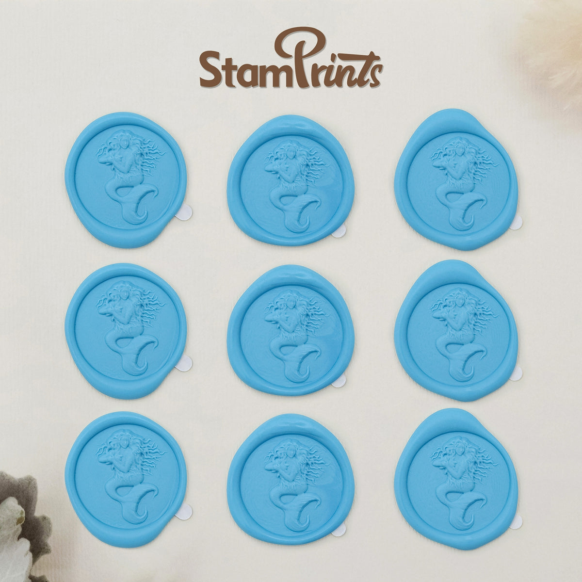 Stamprints Adesivos de Sinete de Lacre Autocolante Poseidon Relevo 3D 2