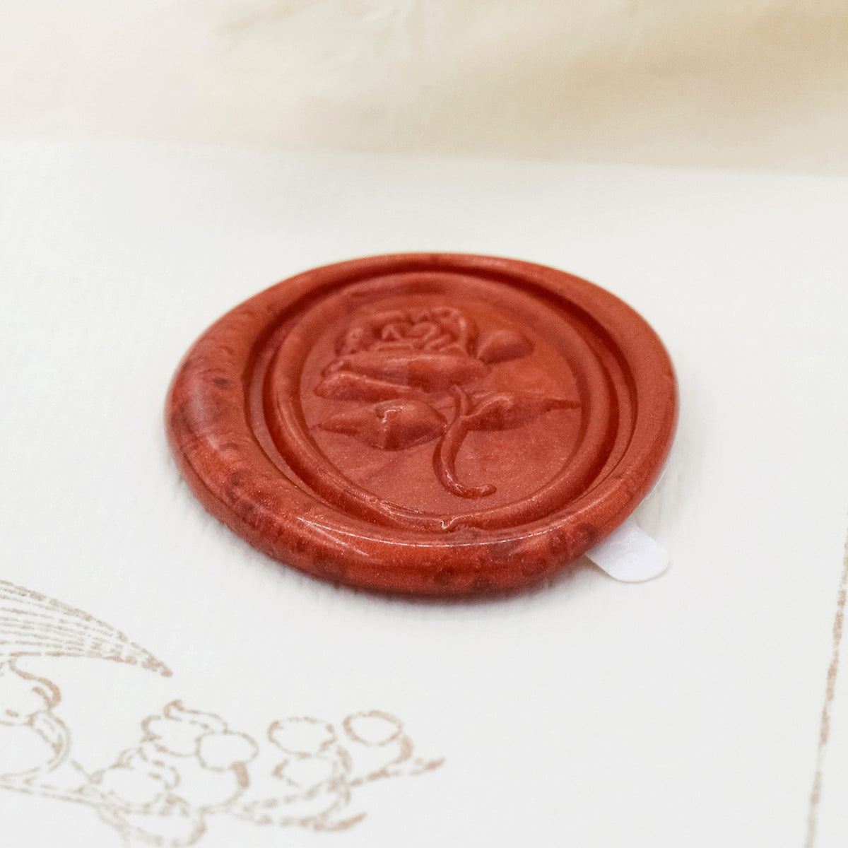 Stamprints Adesivos de Sinete de Lacre Autocolantes Rosa em Relevo 3D 4
