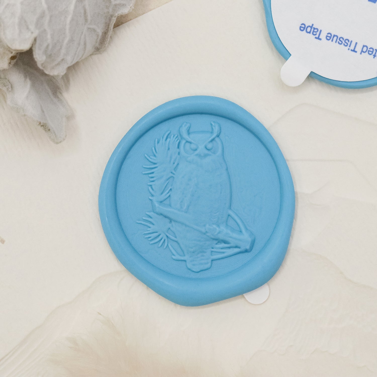 Stamprints Adesivos de Sinete de Lacre Autocolante Coruja Noturna Relevo 3D 1