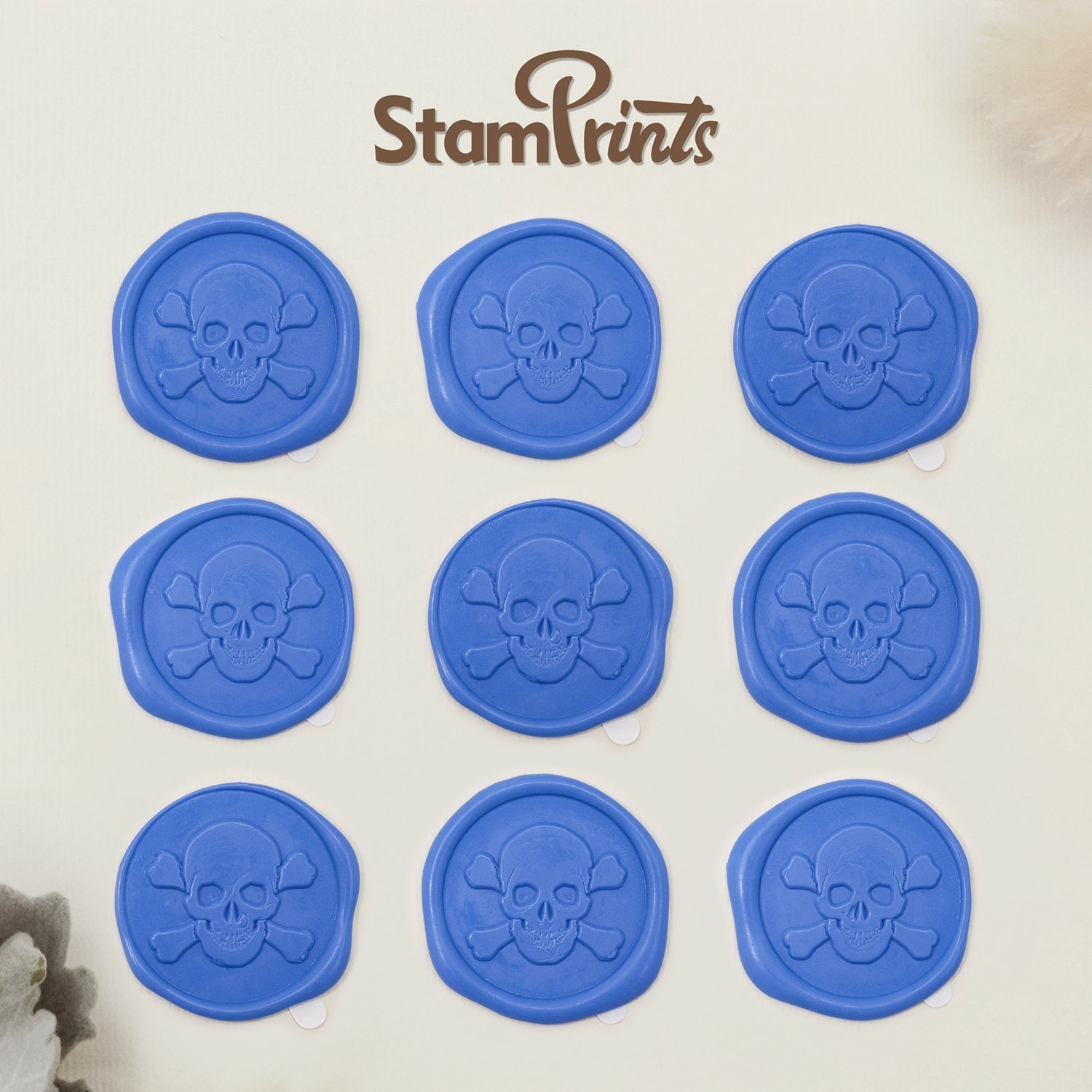 Stamprints Adesivos de Sinete de Lacre Autocolantes de Caveira em Relevo 3D 2