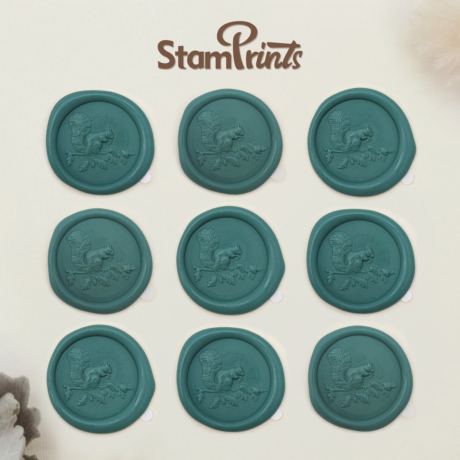 Stamprints 3D Relief Squirrel Self-adhesive Wax Seal Stickers 2