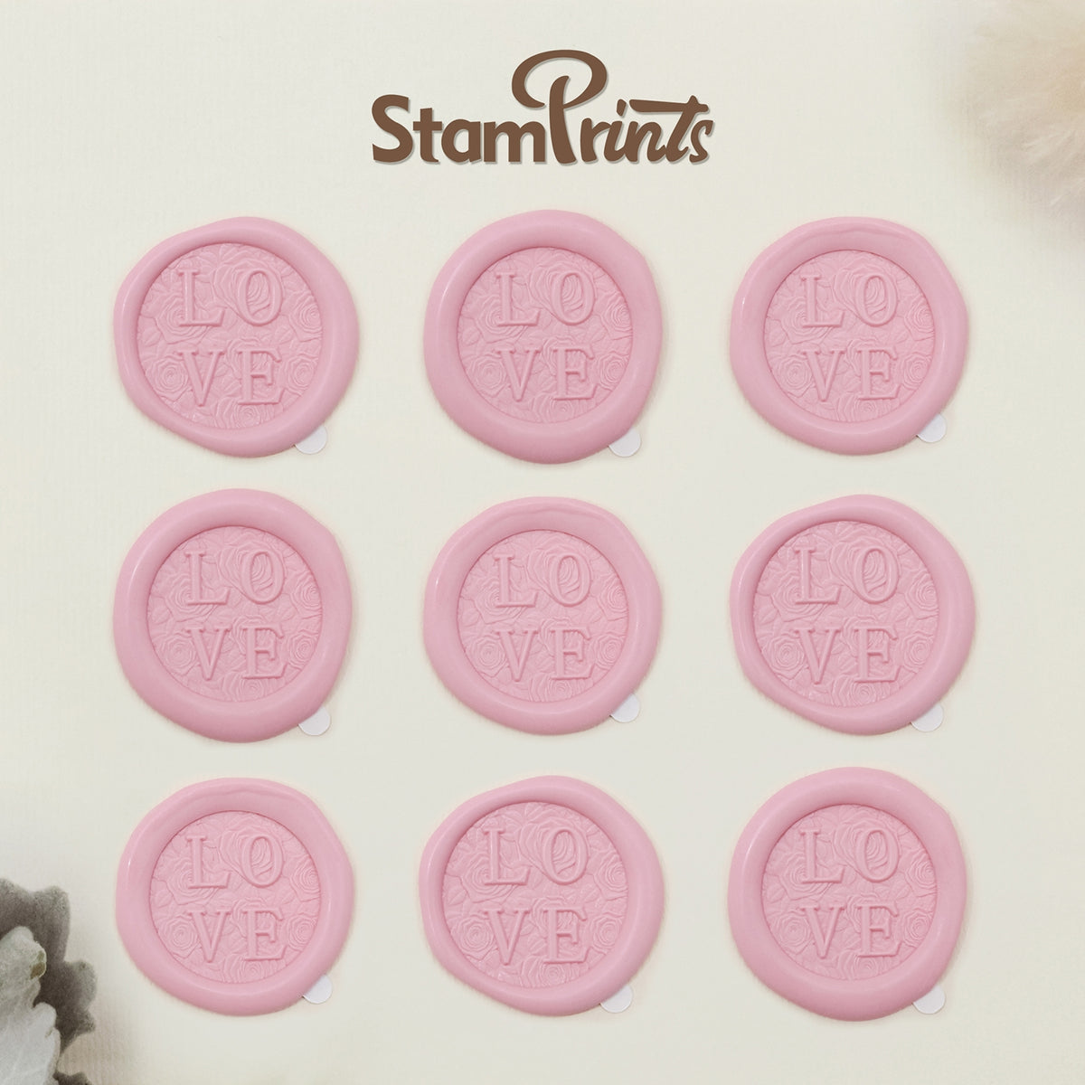 Stamprints Adesivos de Sinete de Lacre Autocolantes Amor em Relevo 3D 2
