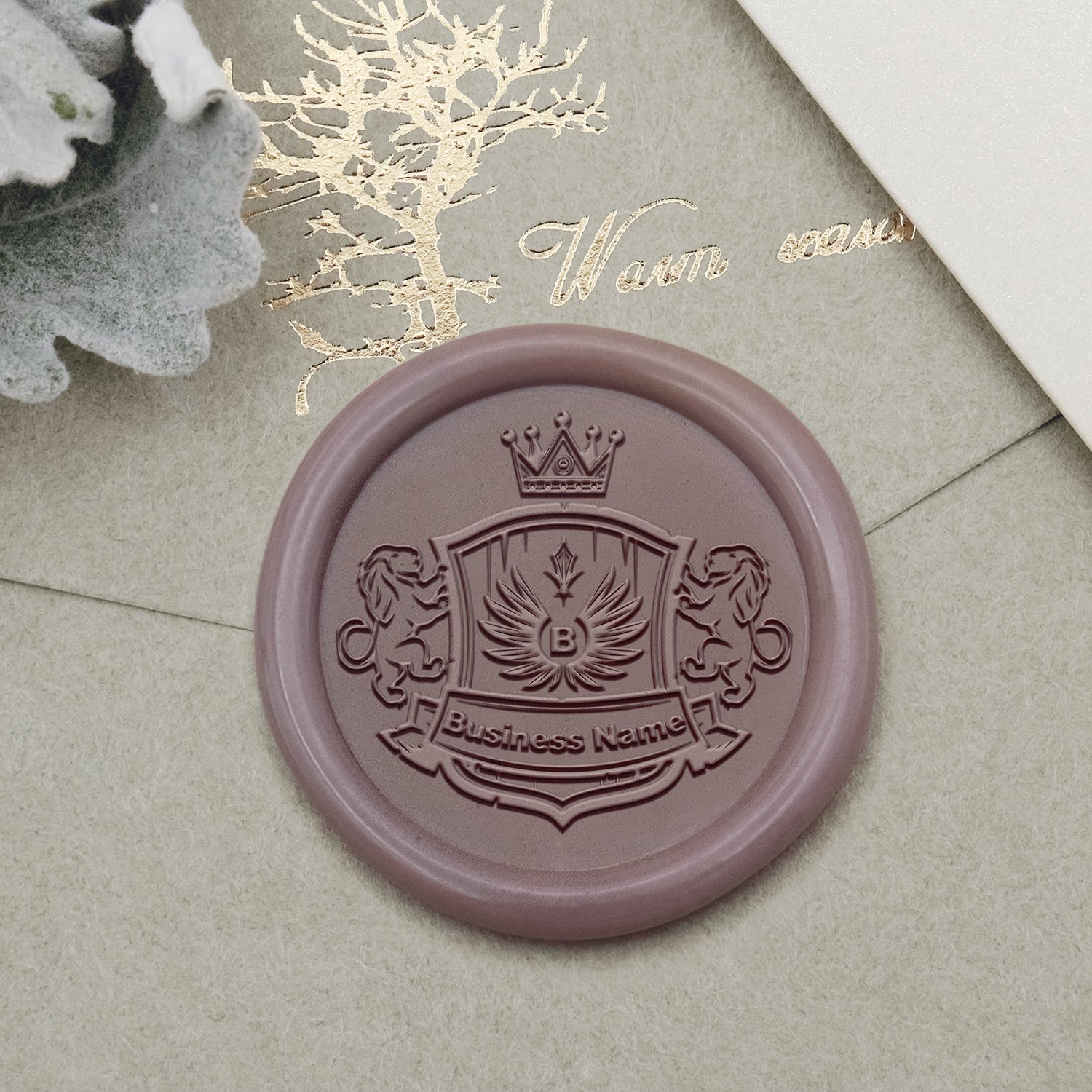 Carimbo de Sinete de Lacre com Logótipo Personalizado - Estilo 23-1