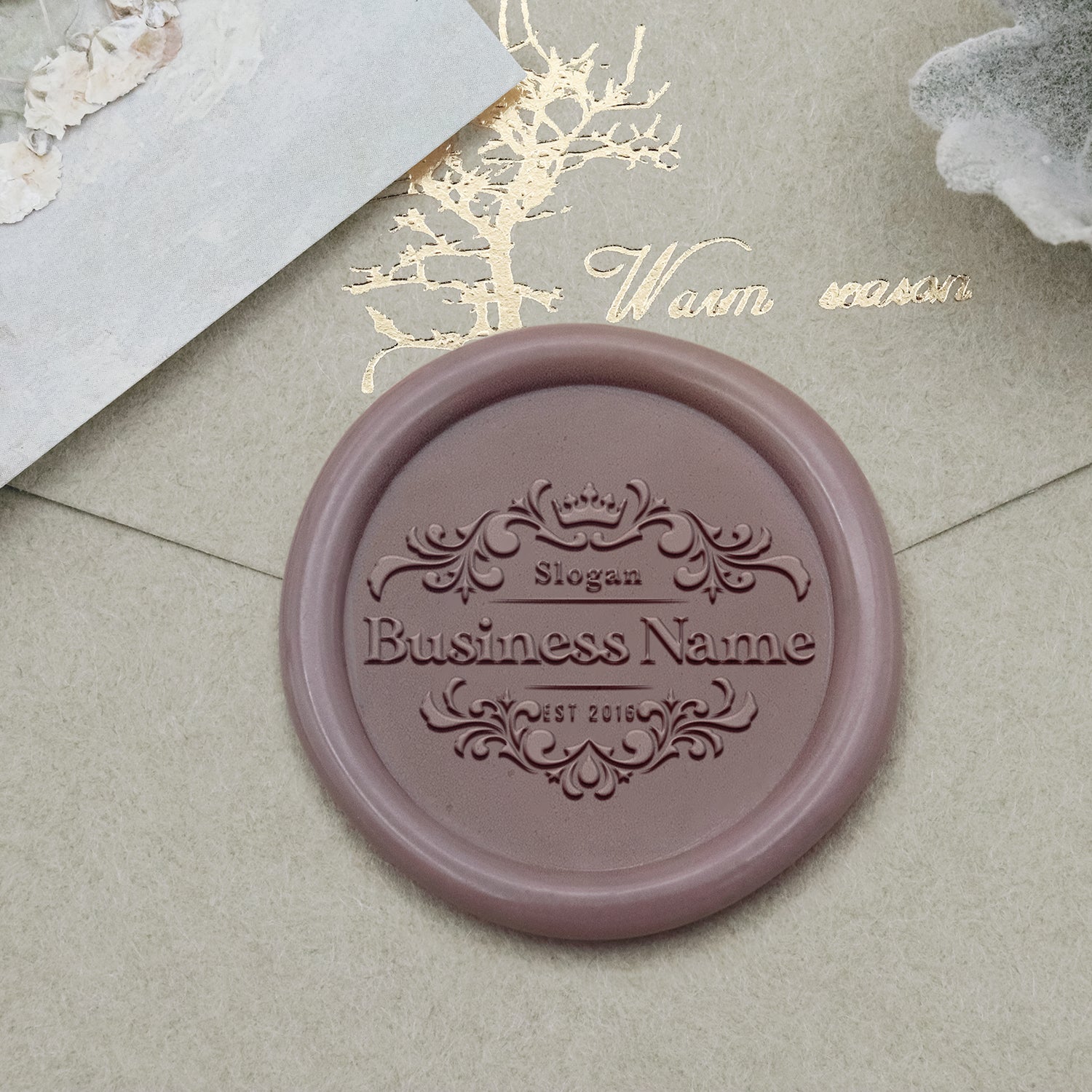 Carimbo de Sinete de Lacre com Logótipo Personalizado - Estilo 14-2