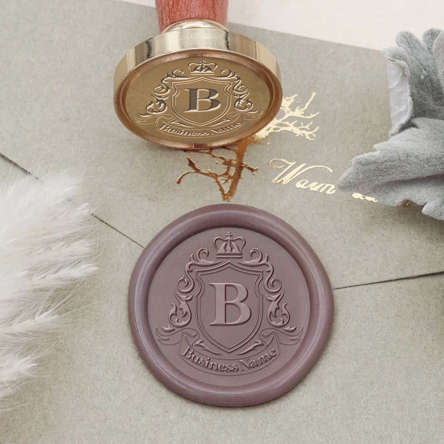 Custom Logo Wax Seal Stamp - Style 18-1