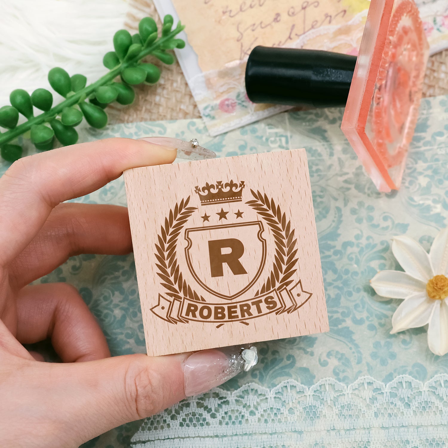 Carimbo de Borracha Personalizado com Brasão de Família (18 designs) Custom-Family-Cres2