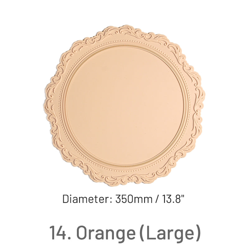 Tapete de Silicone Vintage Barroco de Renda com Sinete de Lacre sku-18