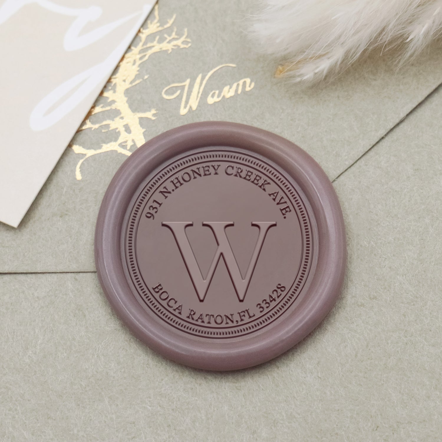 Carimbo de Sinete de Lacre de Morada Personalizado - Estilo 62