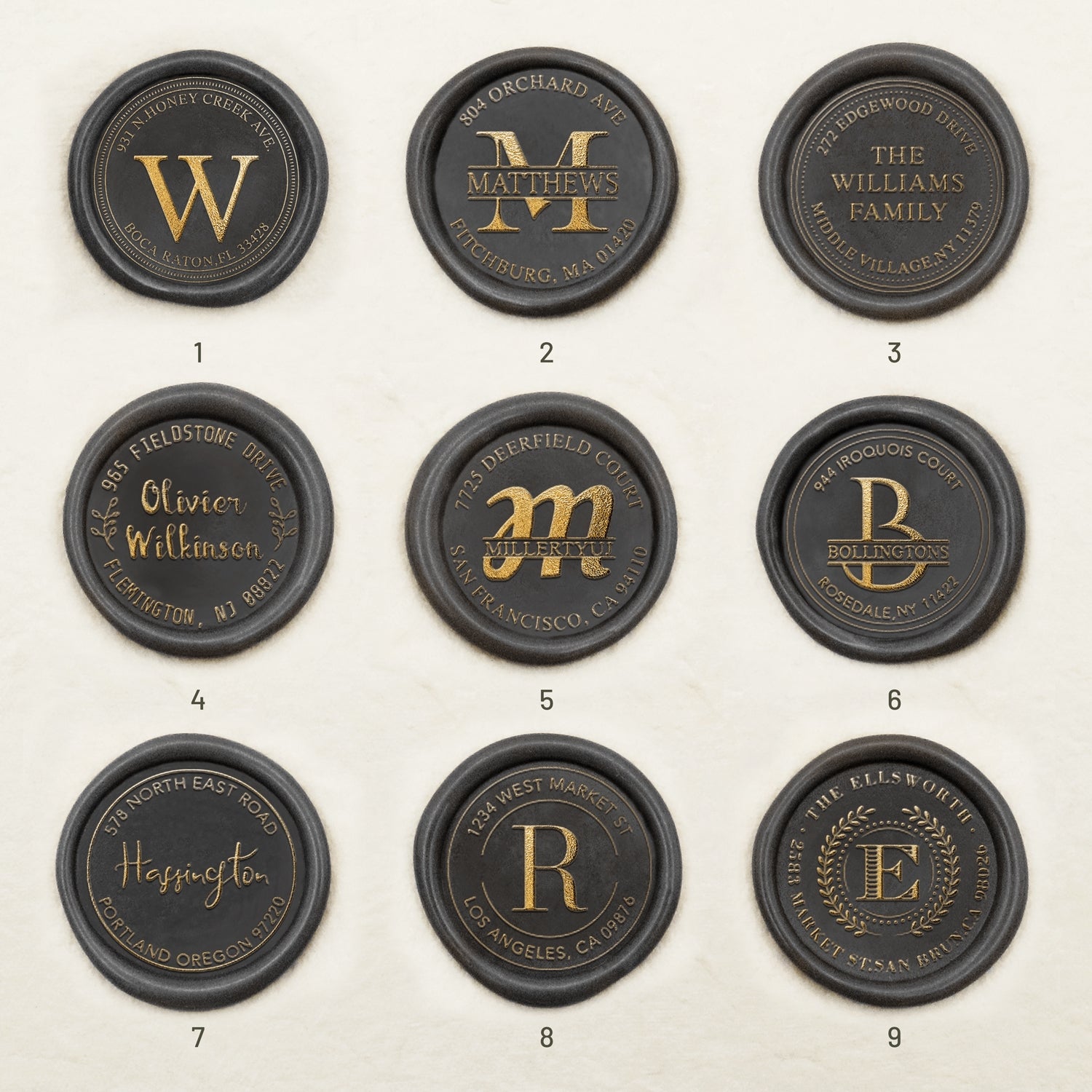 Custom Address Wax Seal Stamp (27 designs) Custom-Address-Wax-Seal-Stamp1