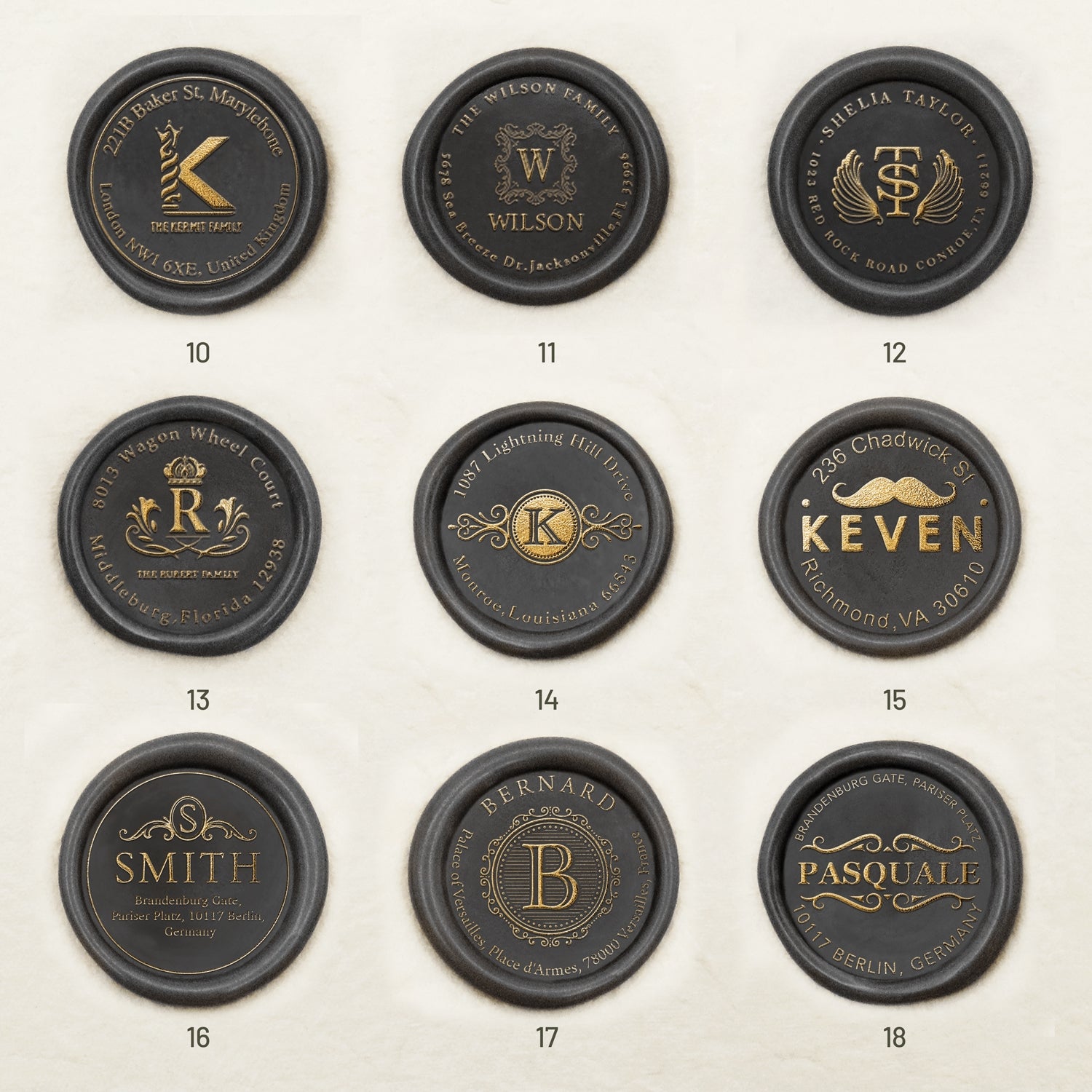 Custom Address Wax Seal Stamp (27 designs) Custom-Address-Wax-Seal-Stamp2