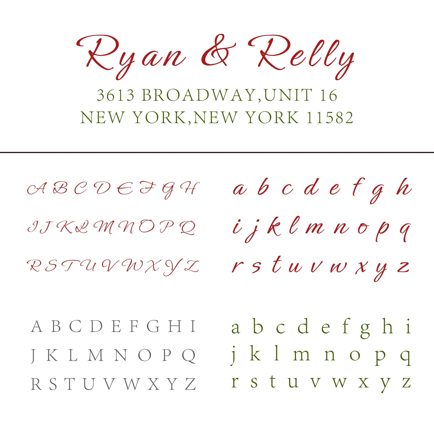 Custom Rectangular Handwriting Font Address Return Rubber Stamp - Style 6 