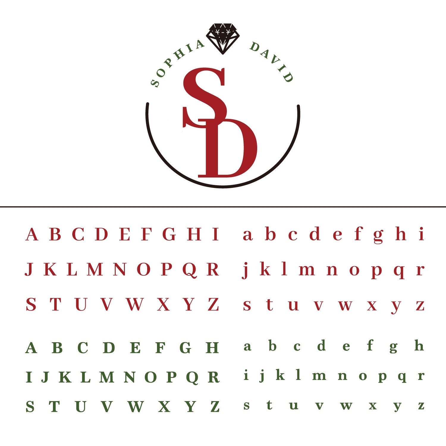Carimbo de Sinete de Lacre Personalizado com Monograma de Diamante para Casamento 4