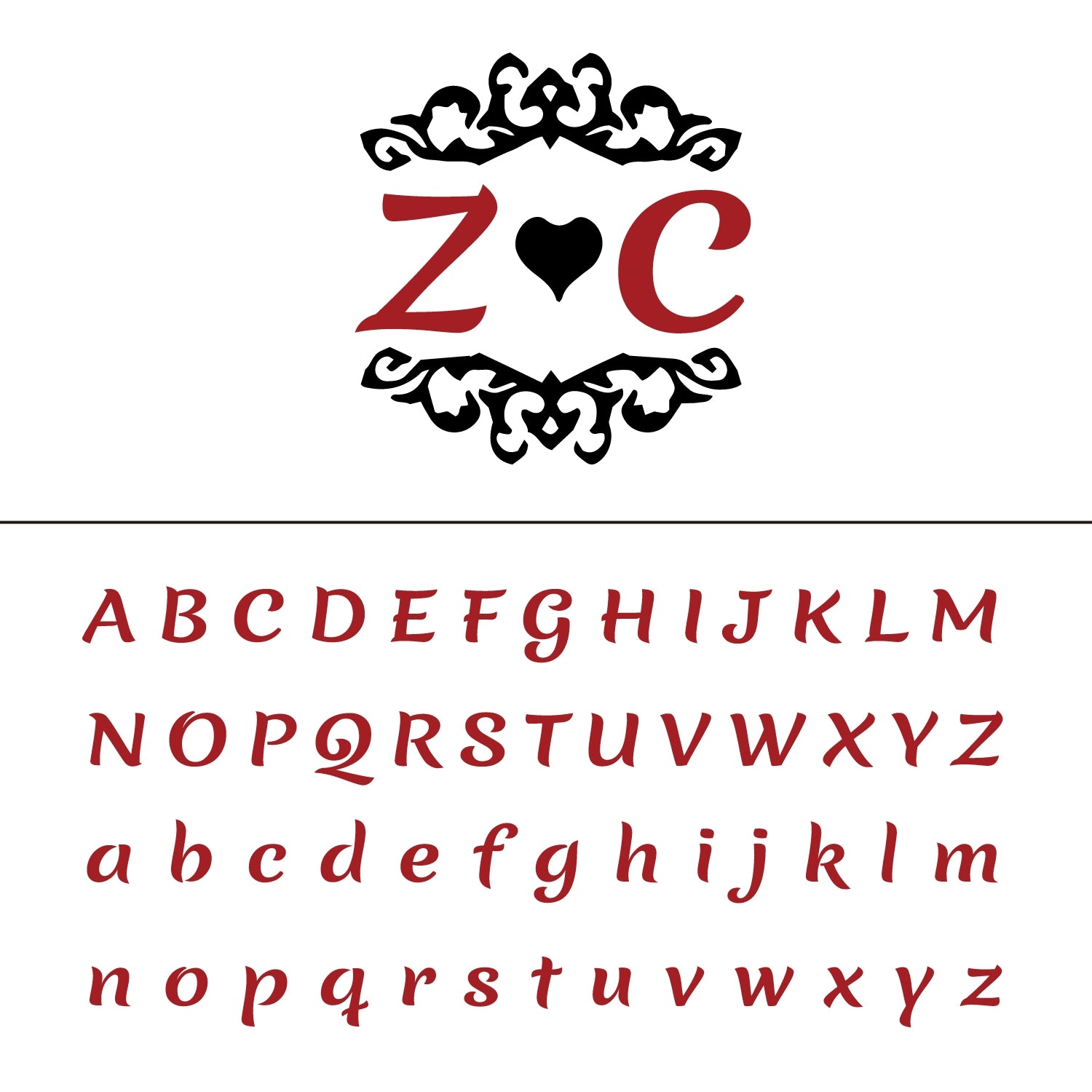Carimbo de Sinete de Lacre de Monograma de Casamento com Coração Vintage Personalizado 33
