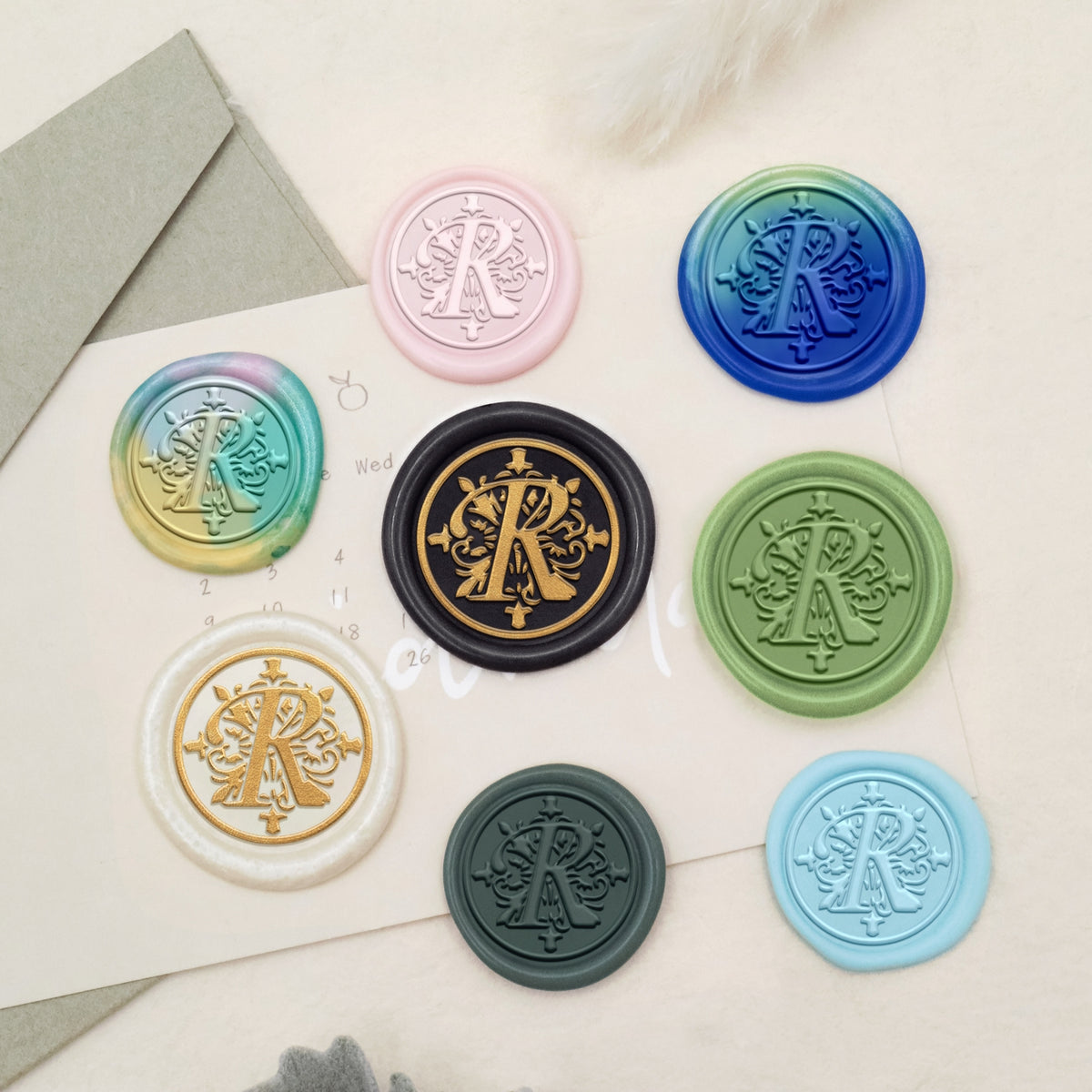 Iris Alphabet Wax Seal Stamp - R 3