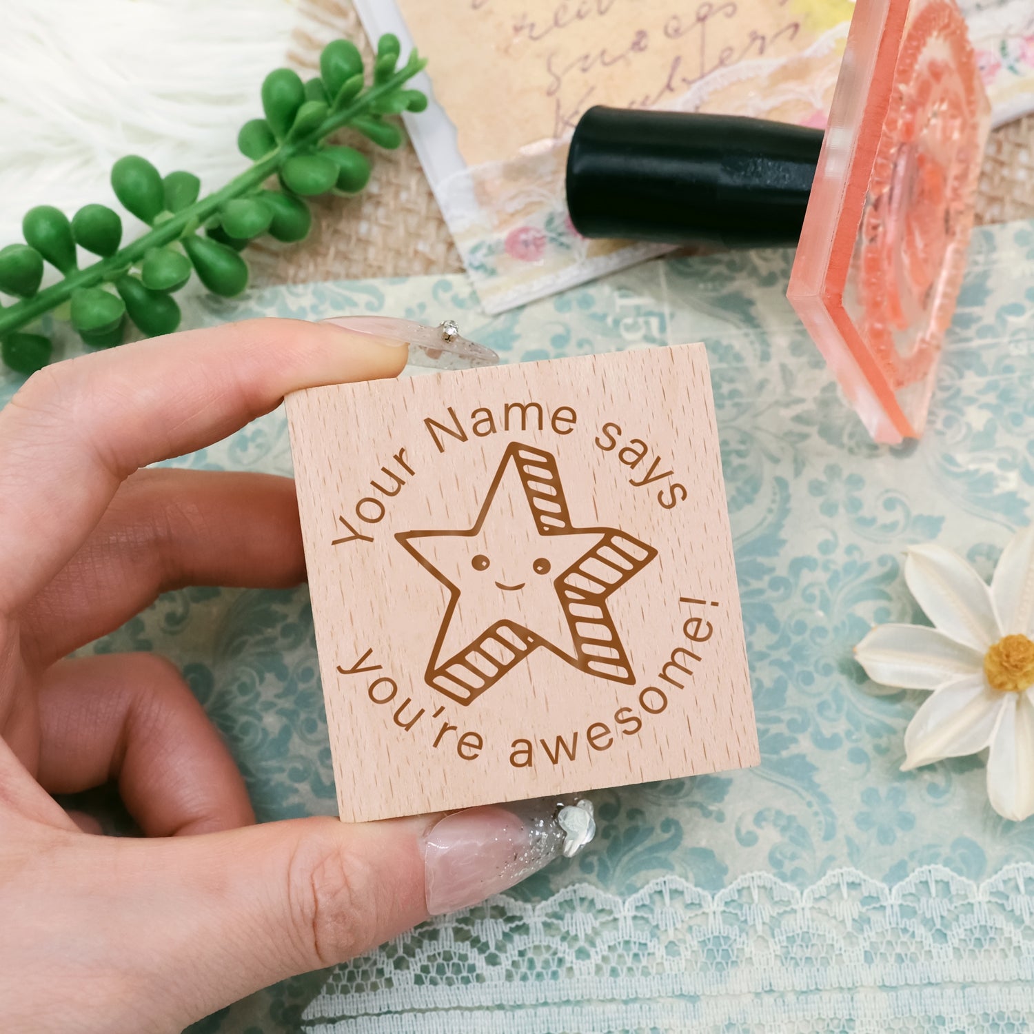 Children's Day Custom Cartoon Rubber Stamp -2 2