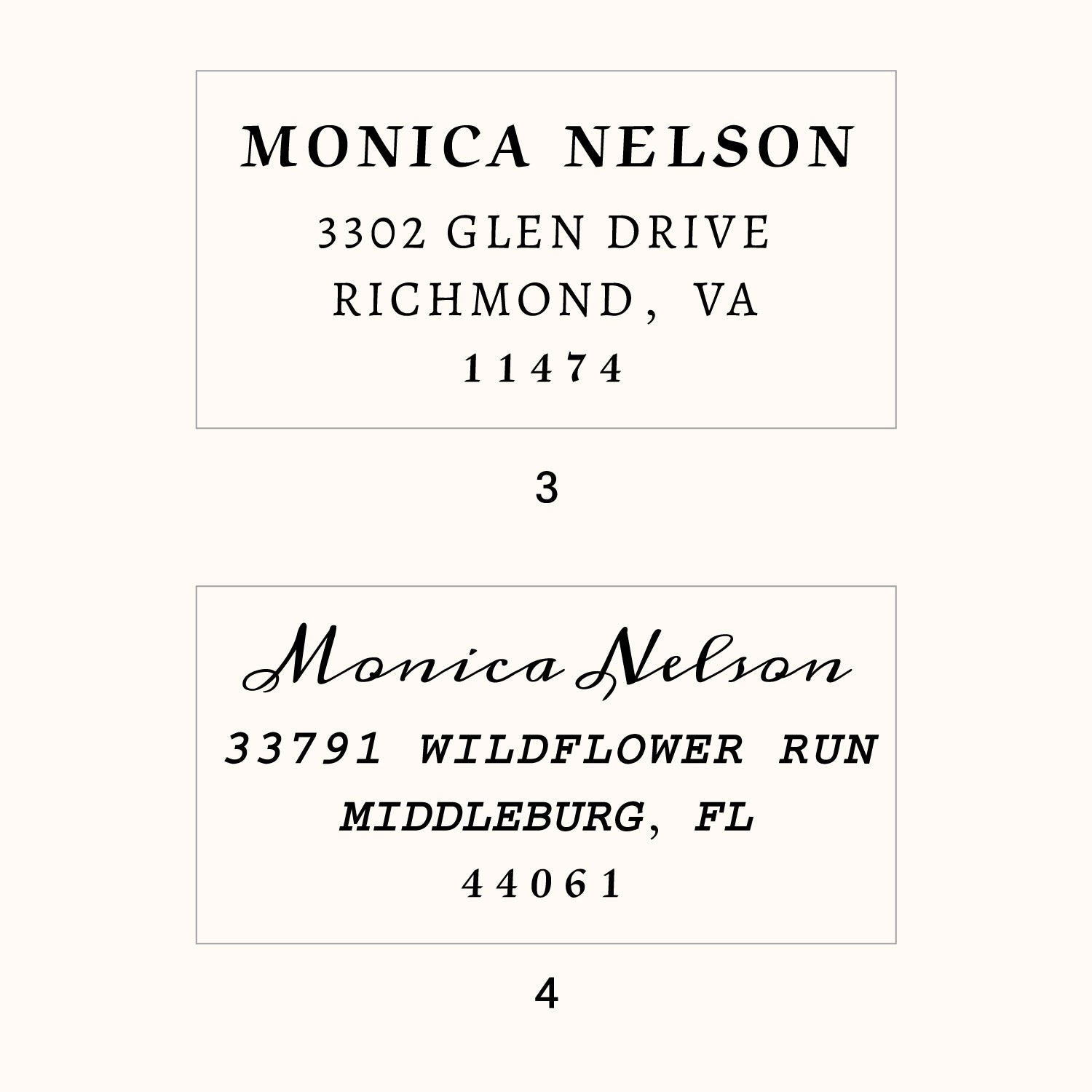Custom Rectangular Address Return Rubber Stamp (9 Designs)-sku2