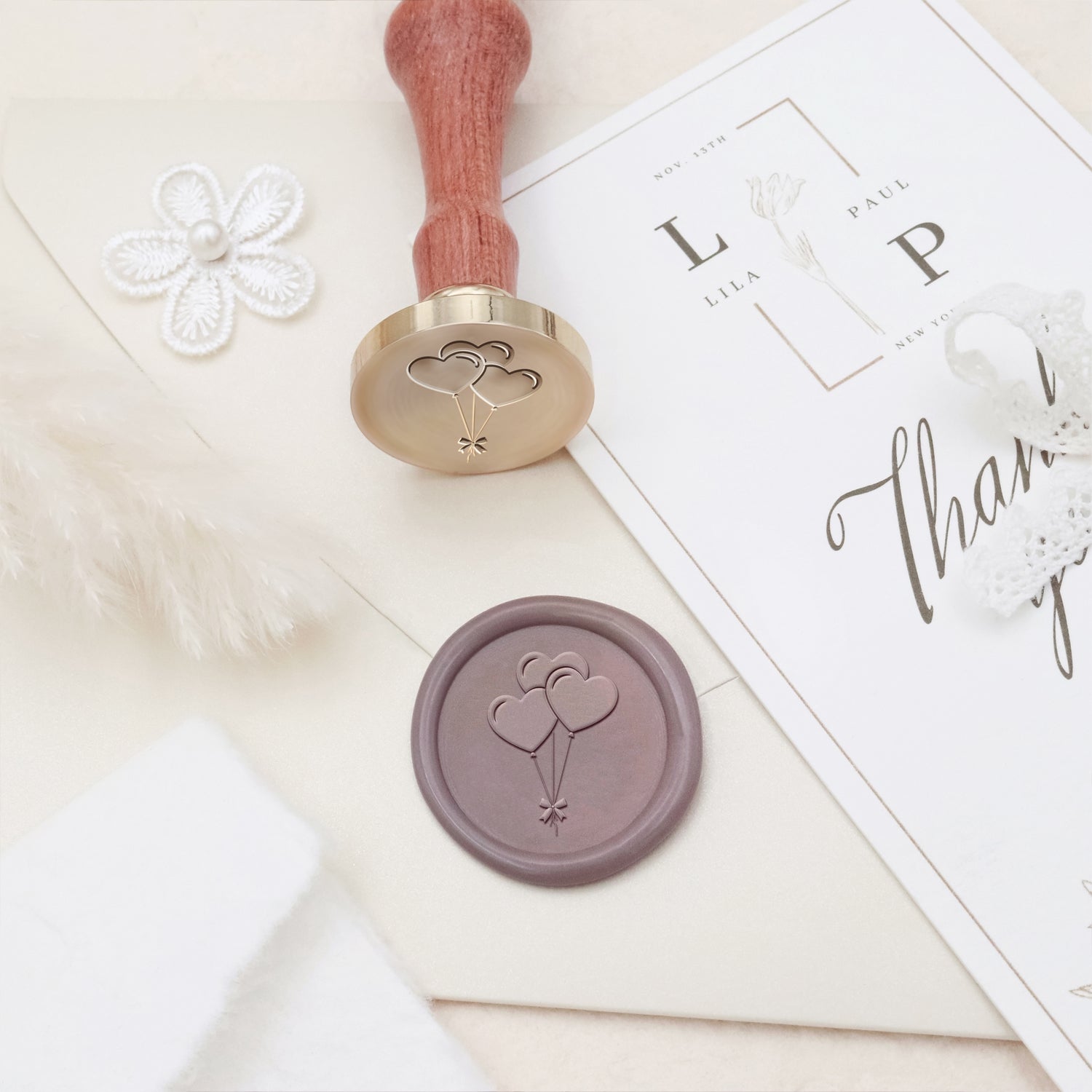 Carimbo de Sinete de Lacre para Celebração de Casamento (27 Designs)-2