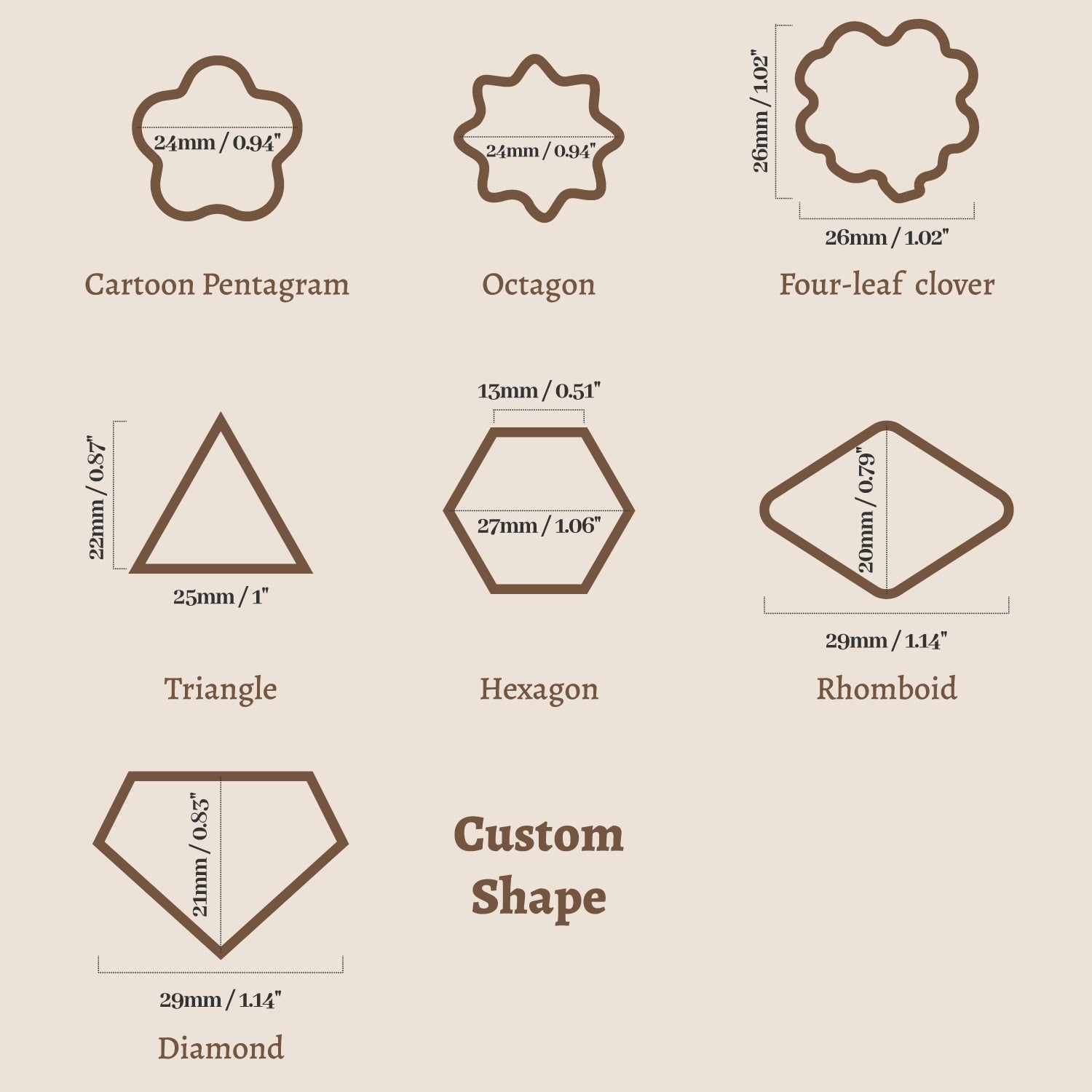 Carimbo de Sinete de Lacre com Formato Especial de Design Personalizado com a Sua Arte - sku