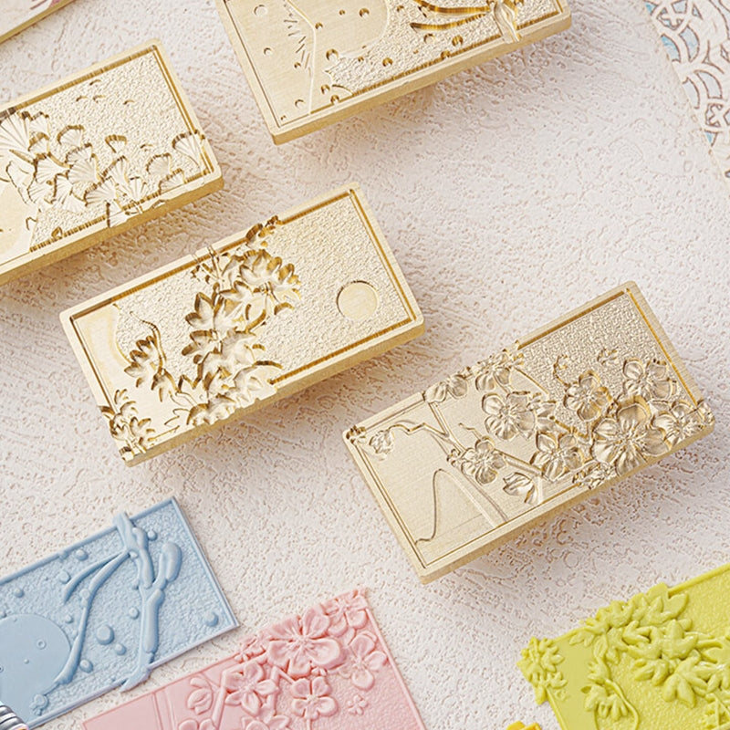 3D Relief Seasons Floral Wax Seal Stamp a