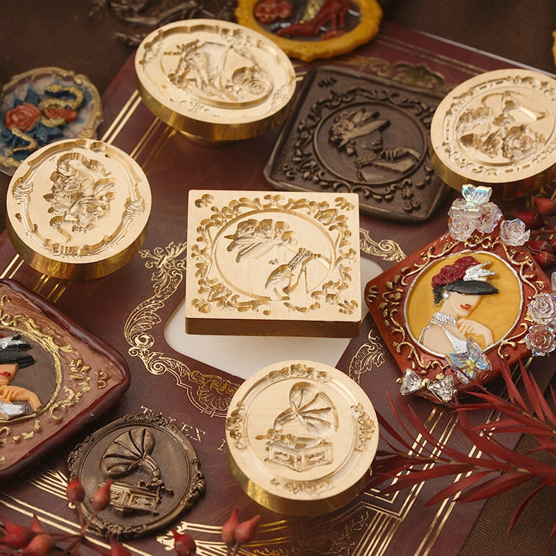 Carimbo de Sinete de Lacre Senhora em Relevo 3D (6 Designs) a