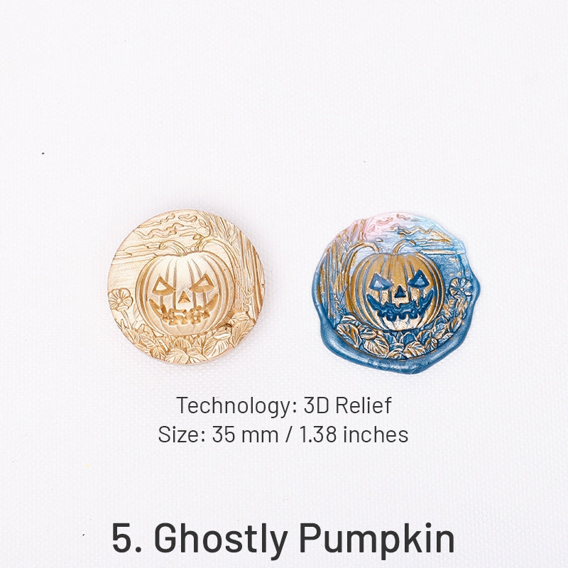 Carimbos de Sinete de Lacre de Halloween em Relevo 3D (5 Desenhos) sku-5