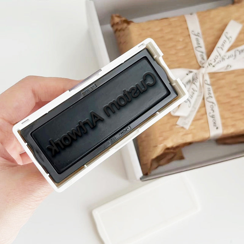 Carimbo Fotossensível Branco de Design Personalizado Com a Sua Arte a2