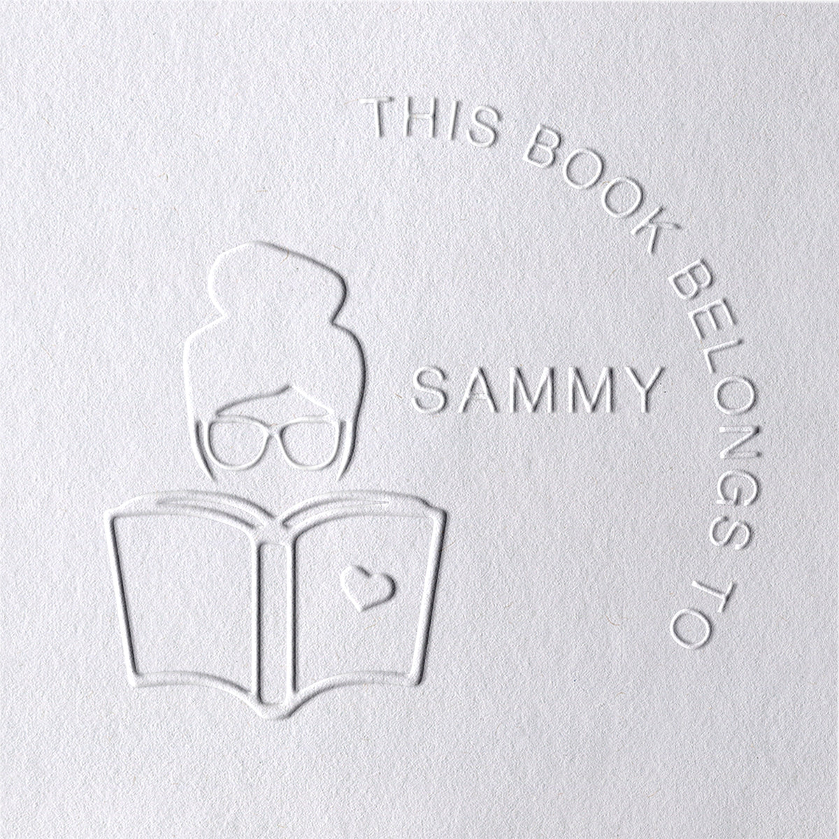 Custom Lady Reading Book Embosser Custom Lady Reading Book Embosser20-11