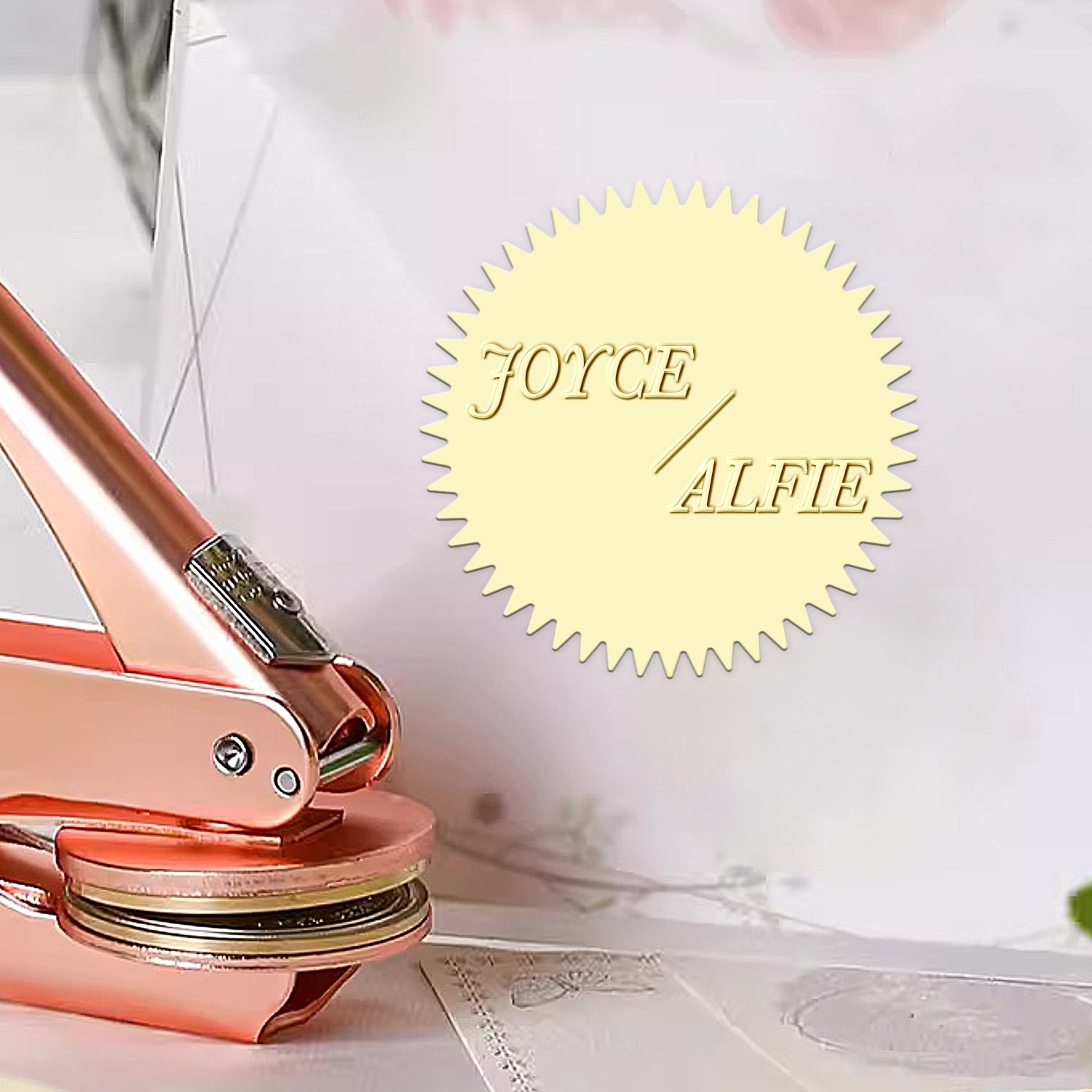 Chancela de Casamento Personalizada com Nome Minimalista - Estilo 5 1-51
