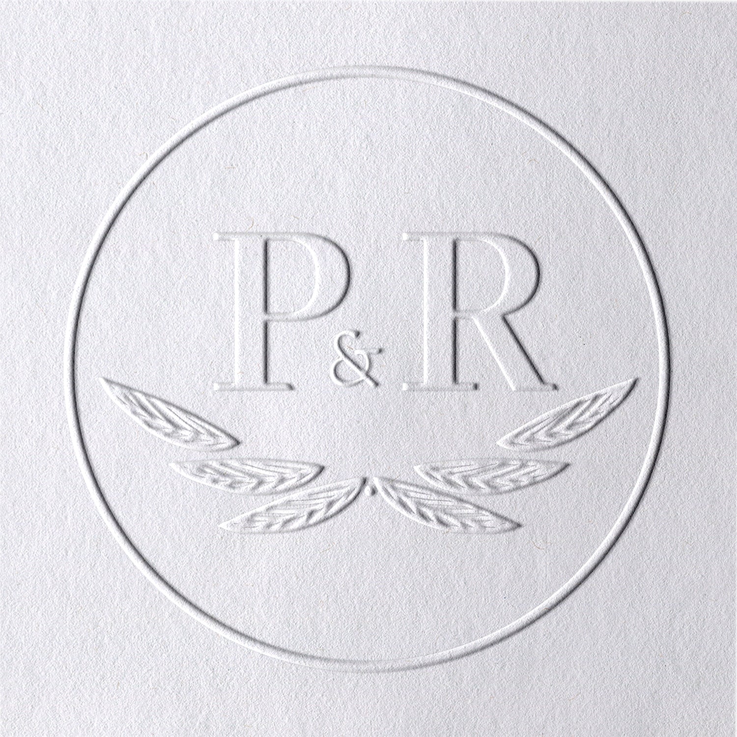 Chancela de Monograma de Casamento Wing Personalizado 101