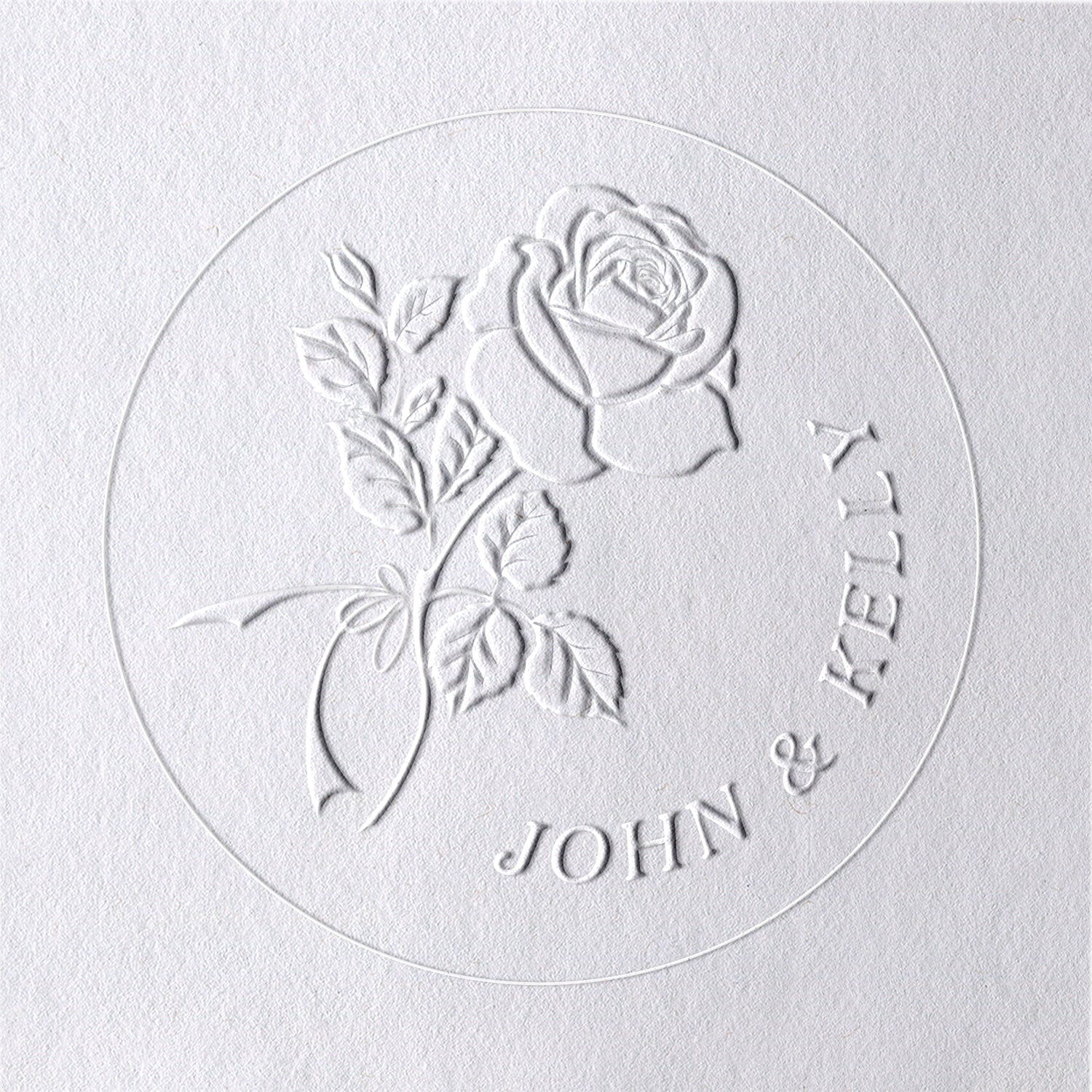Custom Rose Wedding Embosser 121