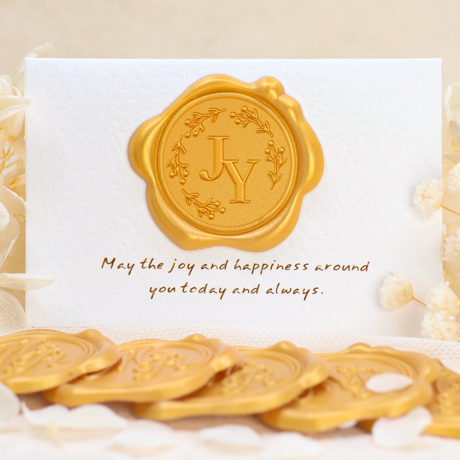 Adesivos de Sinete de Lacre com Monograma de Casamento de Ramos Frutíferos Personalizado 1-8