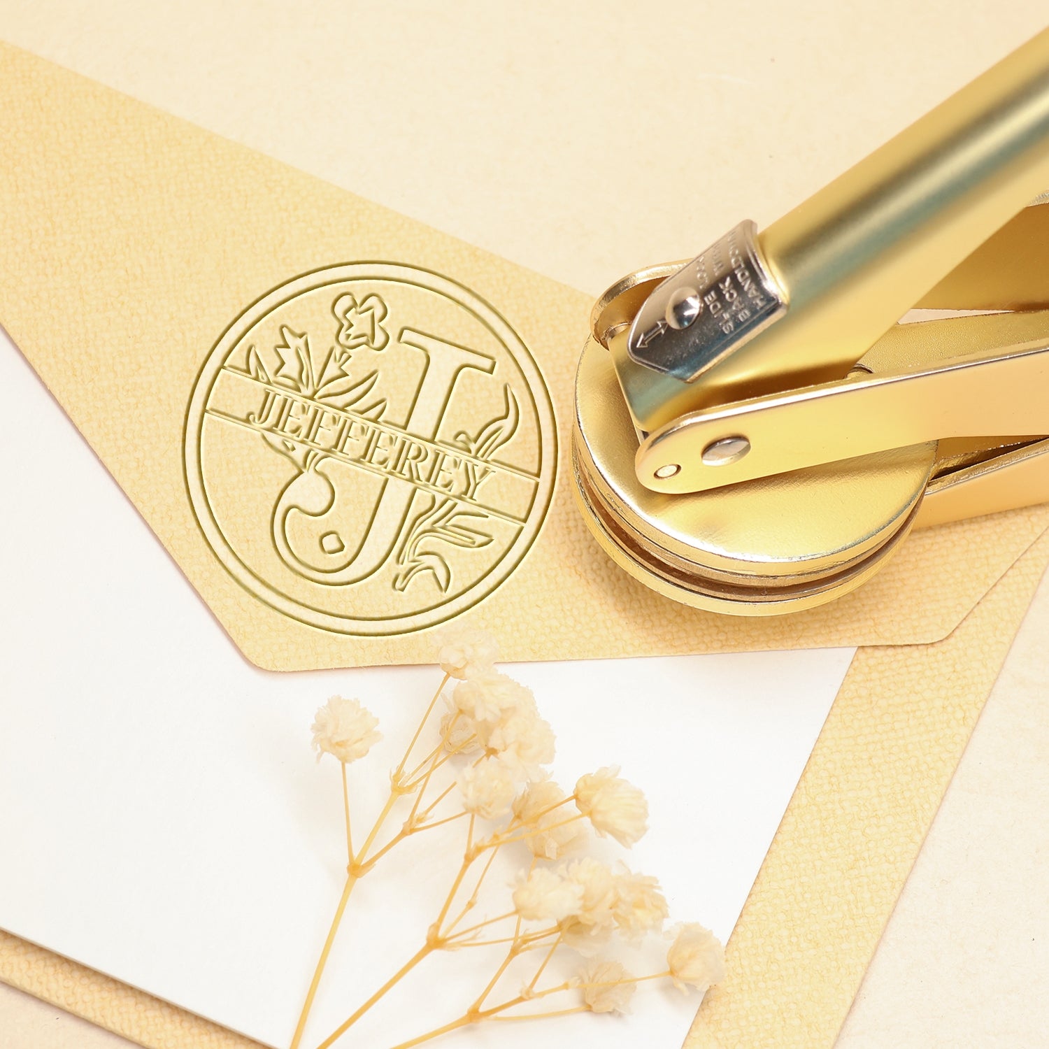 26 Letter Custom Floral Name Embosser - J J11