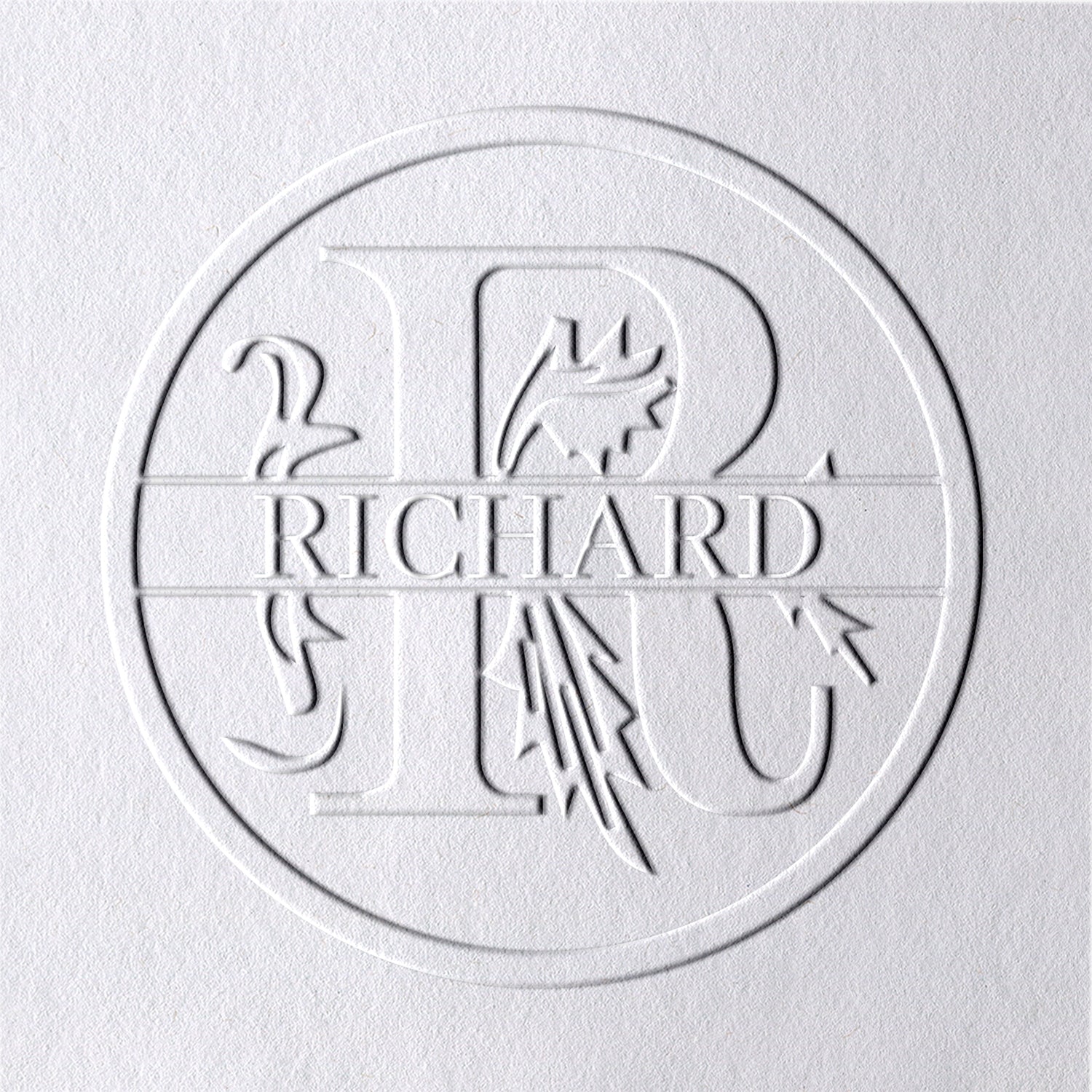 Chancela de Nome Floral Personalizada de 26 Letras - R R1