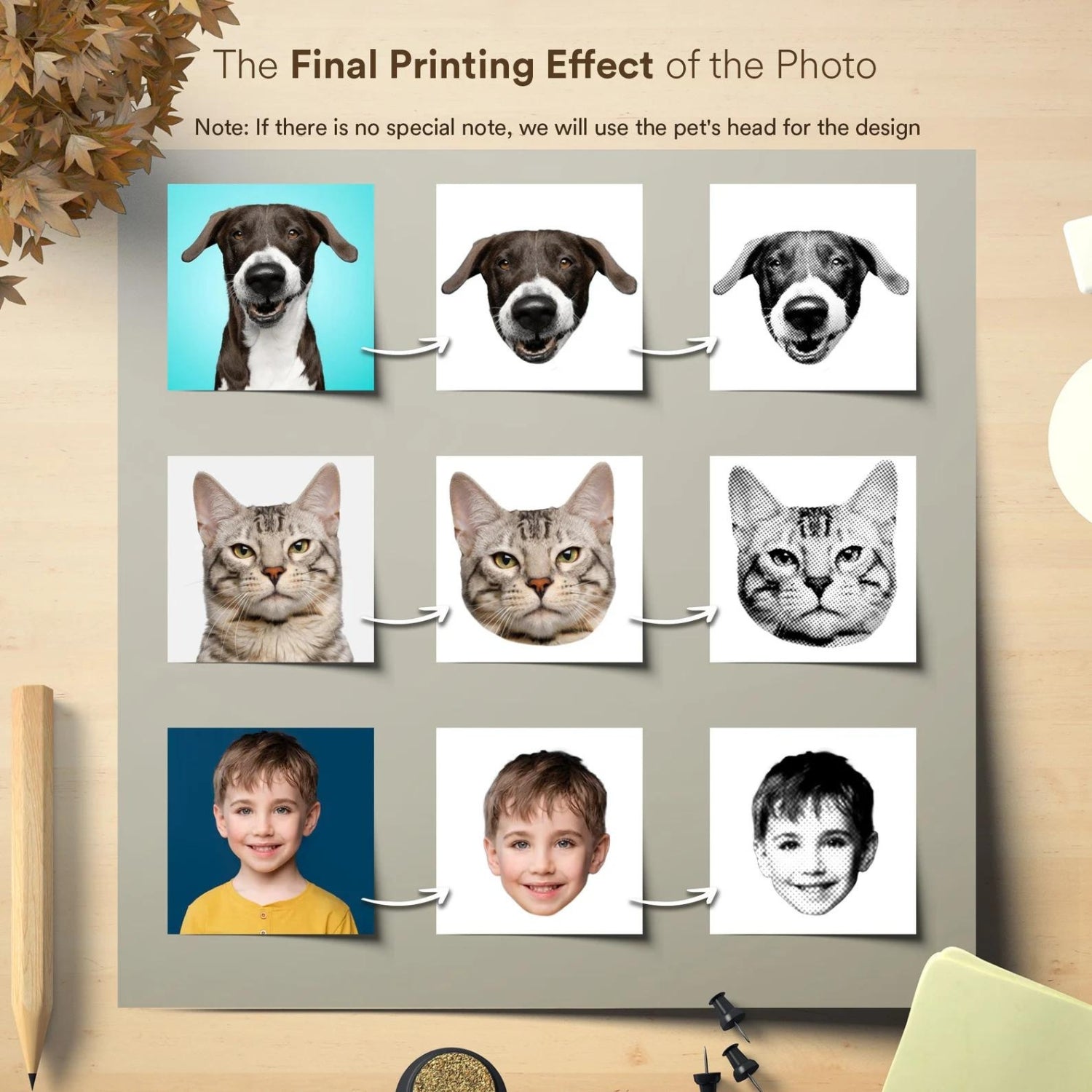 Carimbo de Retrato Personalizado de Cabeça de Animal de Estimação, Carimbo Personalizado de Gato e Cão a Partir de Fotografia, Carimbo Personalizado em Tarefas, Carimbo para Crianças, Presente do Dia dos Namorados 31