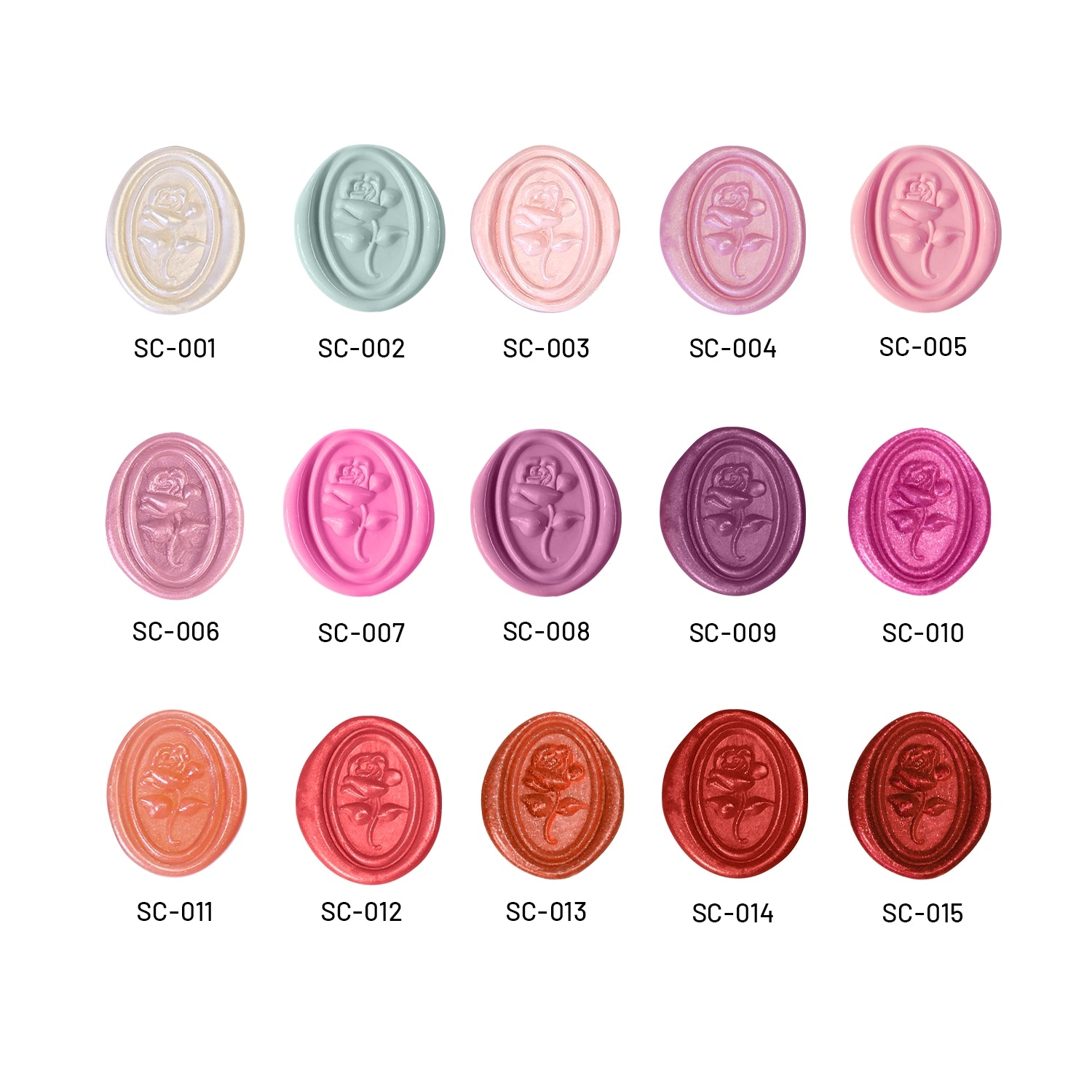 Bastão de Lacre de Sinete (113 Cores) paleta de cores 1-15