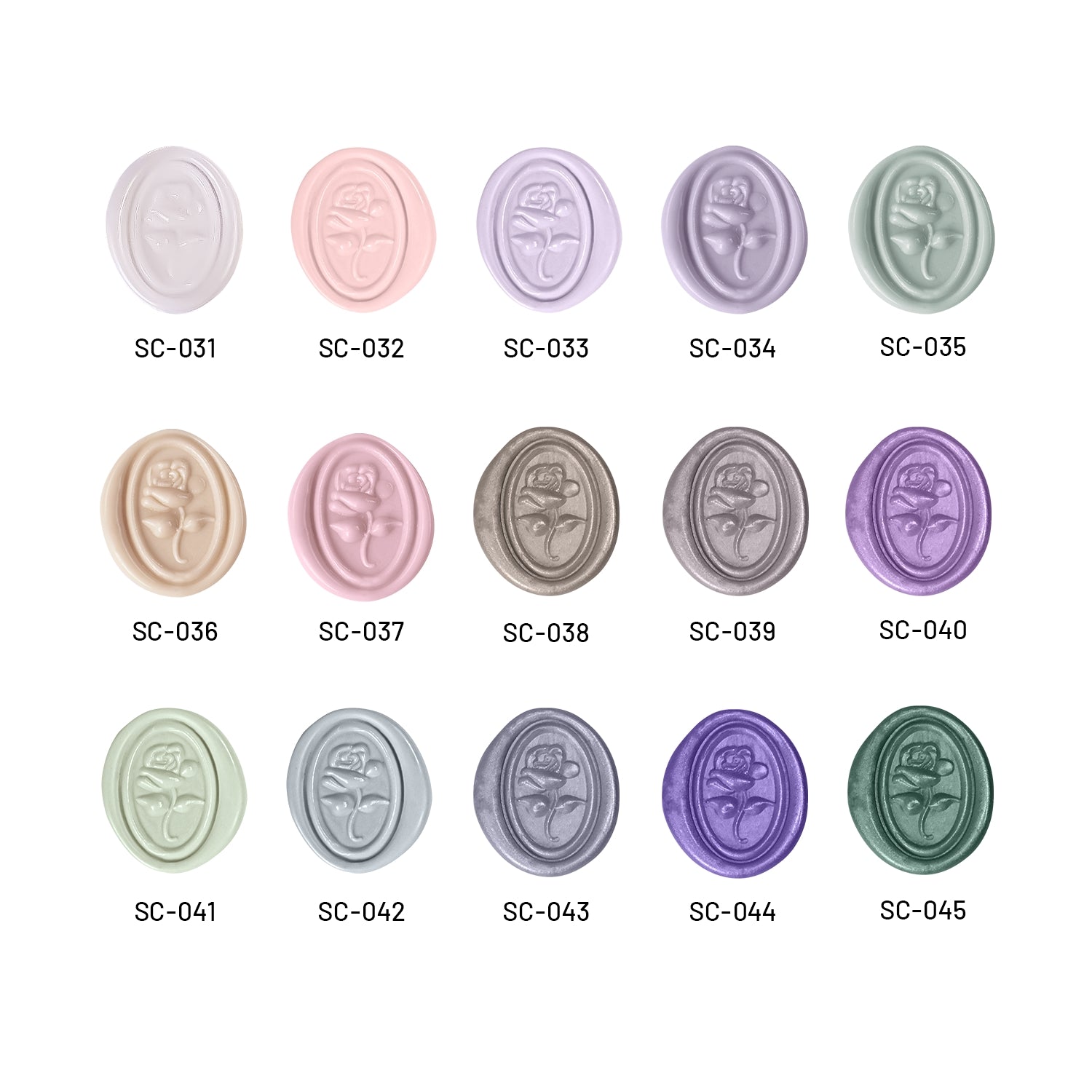 Bastão de Lacre de Sinete(113 Cores)paleta de cores 31-45