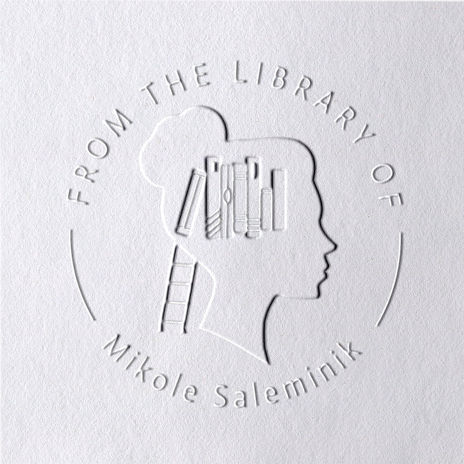 Chancela de Livro Personalizada PhD From The Library Of2
