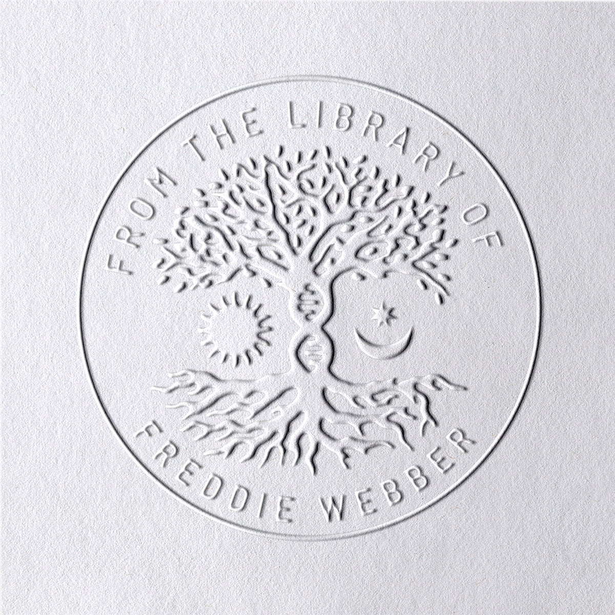 Chancela de Livro Árvore da Vida Personalizada da Biblioteca2
