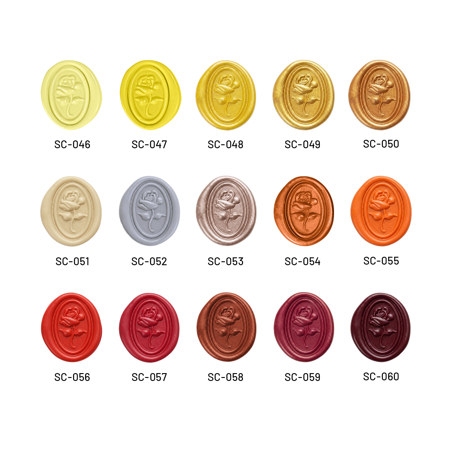 Bastão de Lacre de Sinete1(113 Cores)paleta de cores46-60