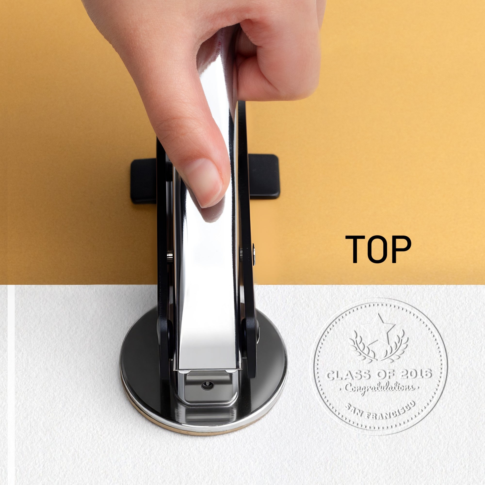 Orientação TOP da chancela personalizada Stamprints